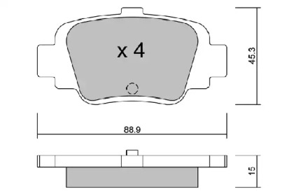 Комплект тормозных колодок (AISIN: BPNI-2903)